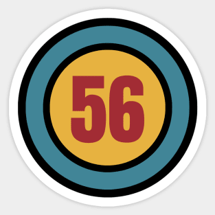 The Number 56 - Fifty Six - Fifty Sixth - 56th Sticker